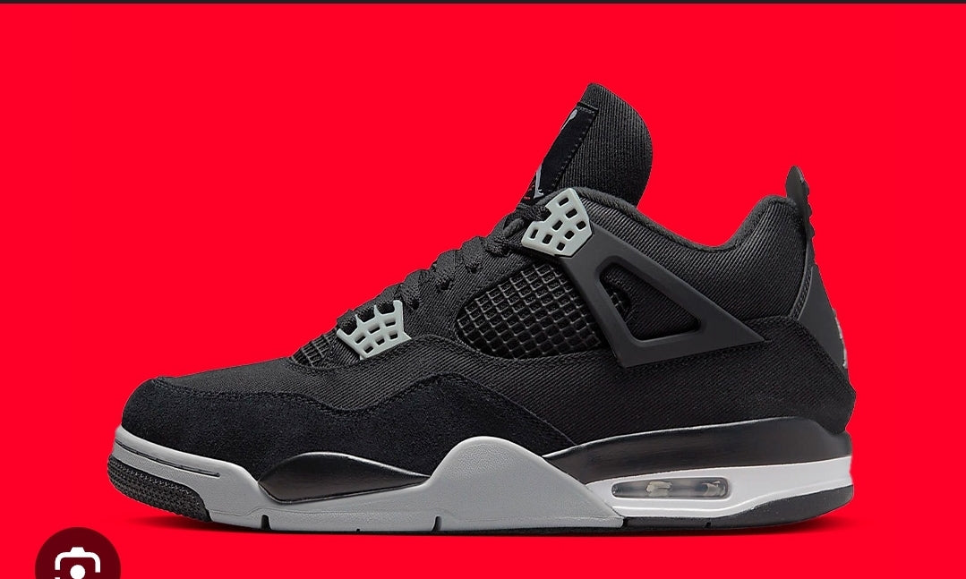 Jordan 4 Black Canvas ⚫️